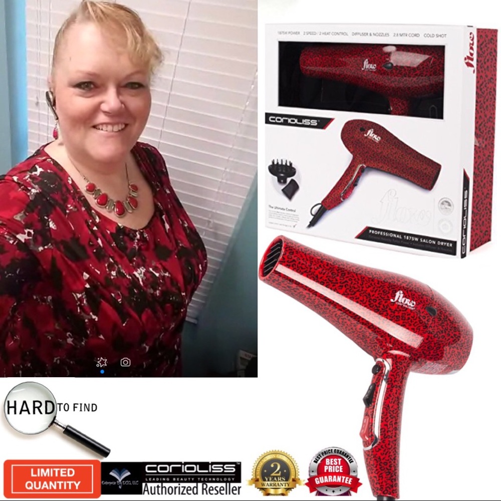 Corioliss Flow Red Leopard Hair/Blow Dryer